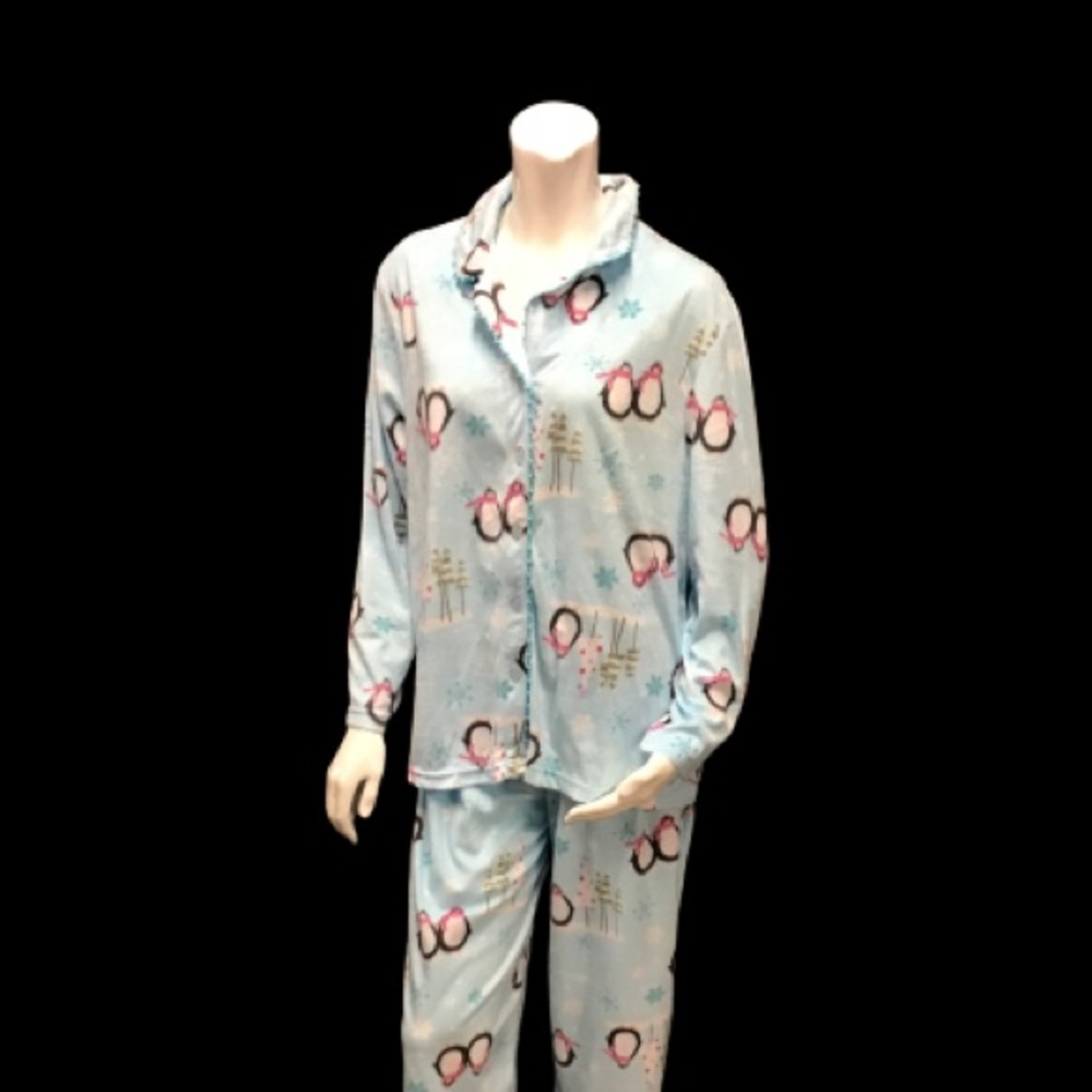 Karen Neuburger cozy Fleece Pajamas XL Penguin NWT